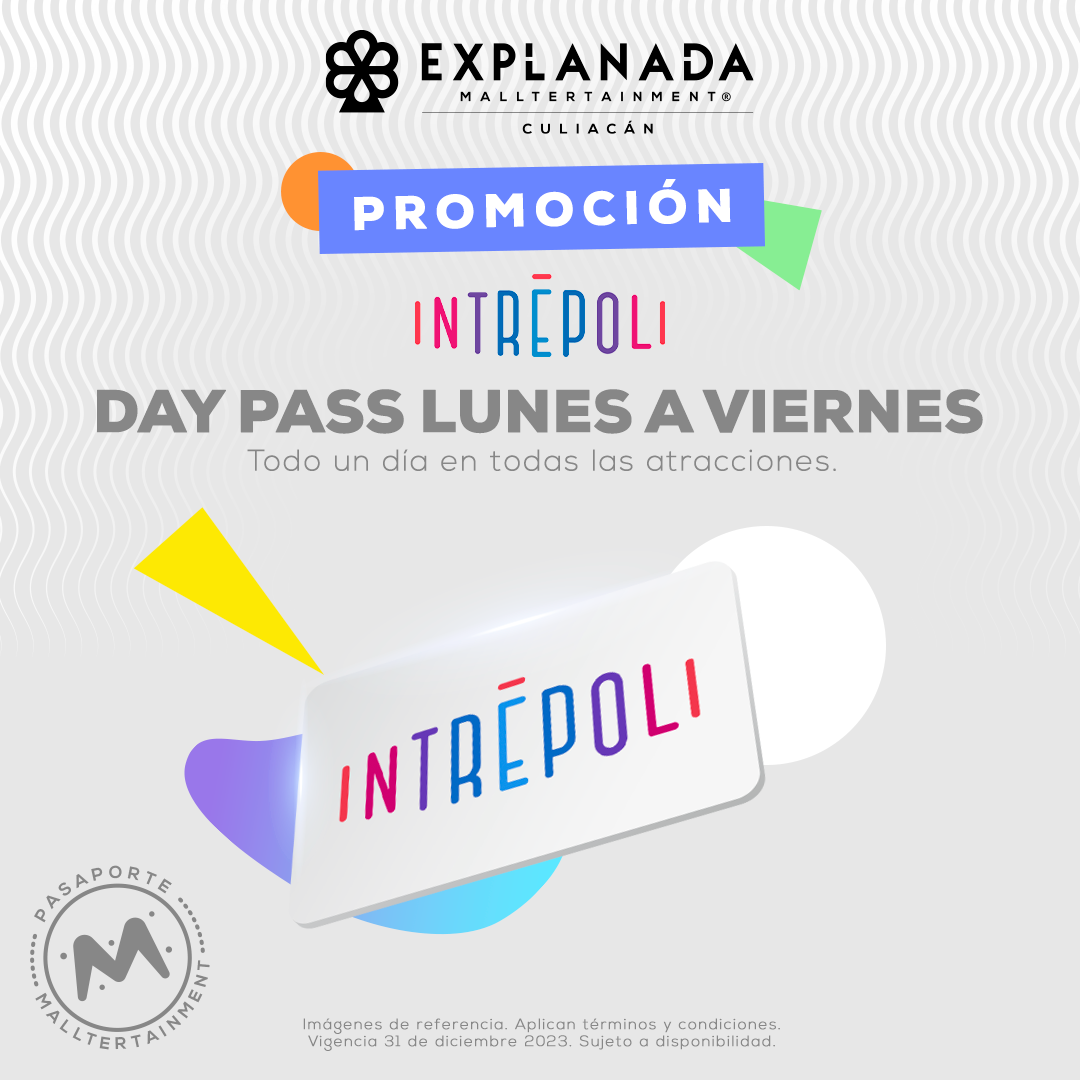 Disfruta todo un día de todas las atracciones de Intrepoli - Lunes a Viernes.